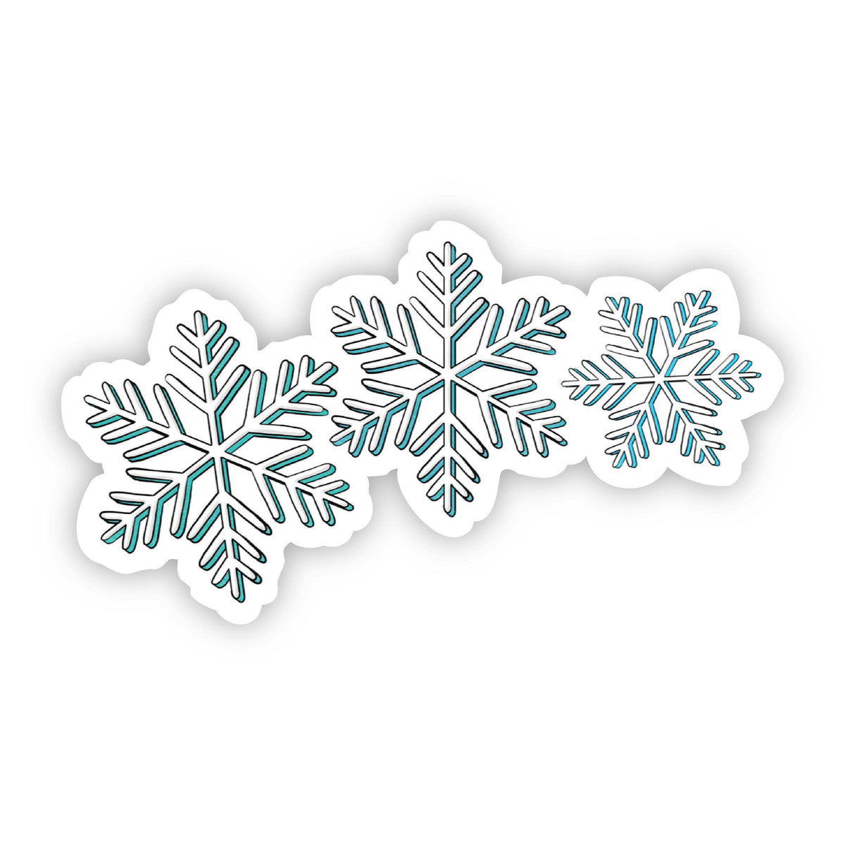 3 Snowflakes Sticker – The Cob Mercantile and Worlds Window