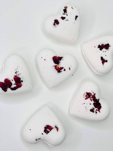 Organic  Rose Heart Bath Bomb, Valentine’s Day: Plastic packaging