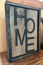 Load image into Gallery viewer, Rustic Barn Wood HOME Sign with Barn wood frame
