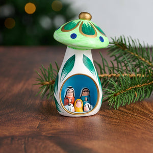 Mini Mushroom Ceramic Nativity