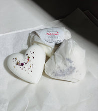 Load image into Gallery viewer, Organic  Rose Heart Bath Bomb, Valentine’s Day: Plastic packaging
