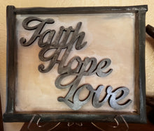 Load image into Gallery viewer, Faith Love Hope Home Decor Sign
