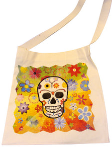 Canvas Sugar Skulls Tote Style9