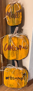 Fall Harvest Pumpkin Sign