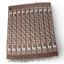 Load image into Gallery viewer, Brushed Alpaca Two Tone Llama Pattern Blanket Throw
