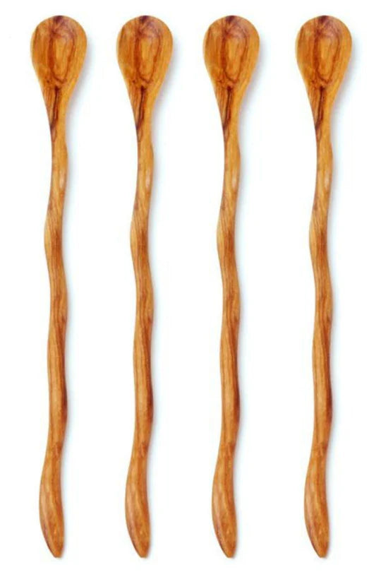 Spoons Wild Olive Wood Wavy Cocktail Set of 4