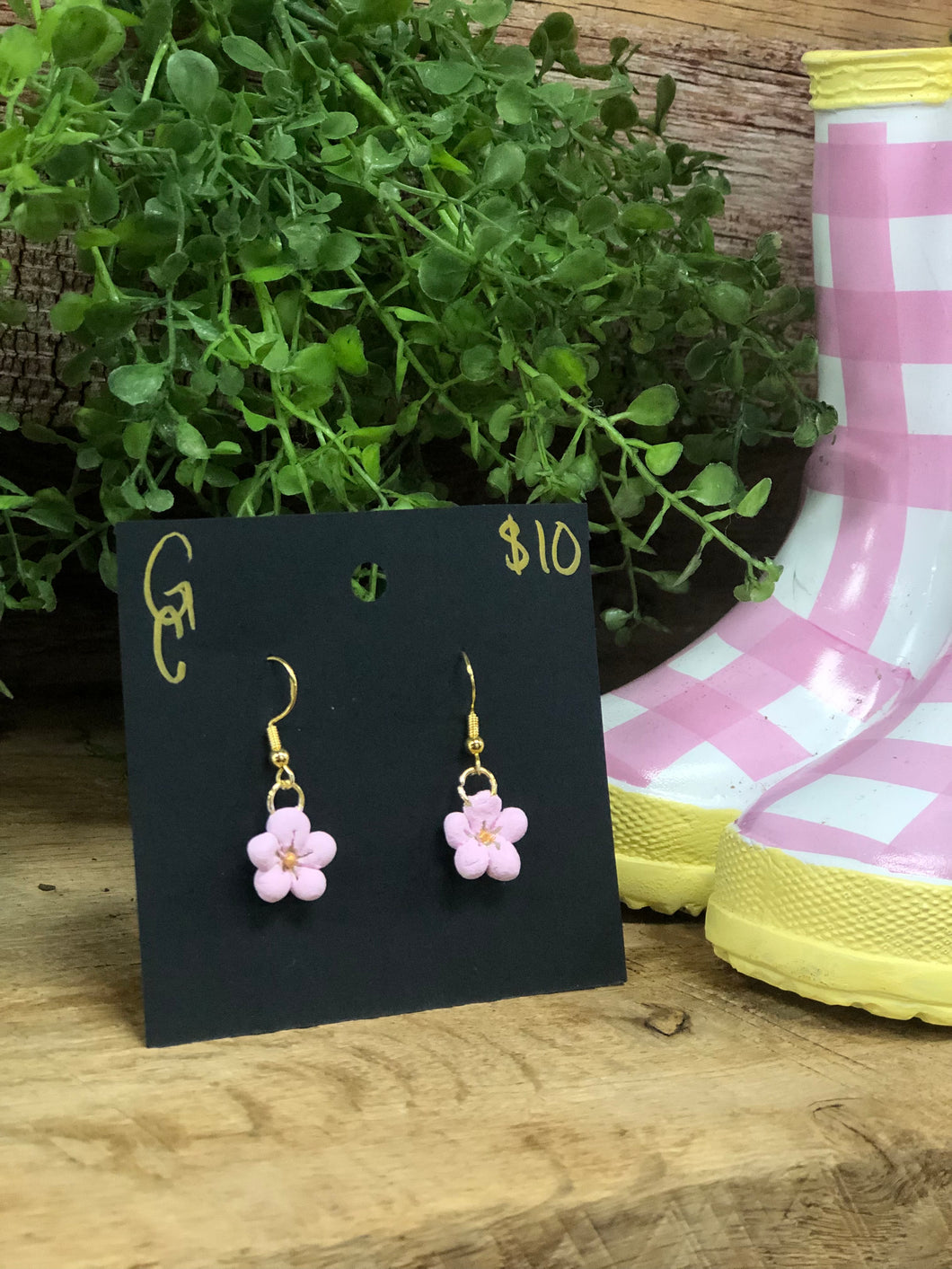 Pink Flower Earring