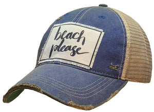 Beach Please Distressed Cap Unisex