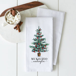 Christmas Tree Custom Tea Towel