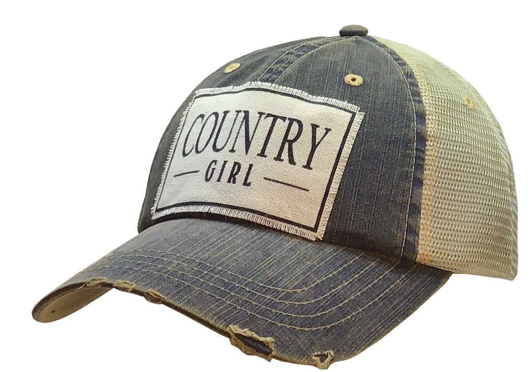 Country Girl Distressed Distressed Cap Unisex