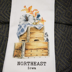 Tea Towel Pumpkin Crate Northeast Iowa