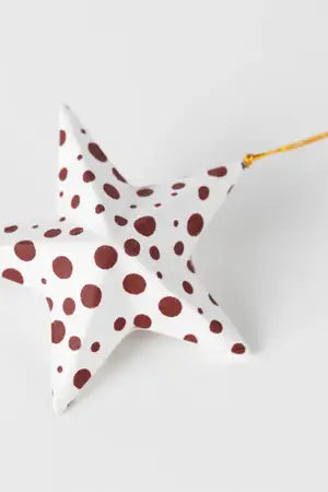 Polka Dot Star Ornament