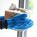 Hand Knit Wool cable Mitten