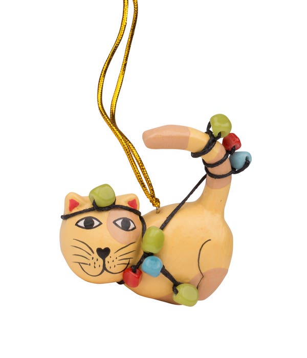 Tangled Up Cat Ornament