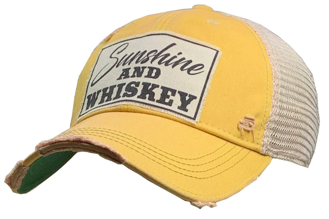 Sunshine and Whiskey  Distressed Cap Unisex