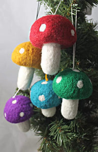 Felt Mushroom Ornament