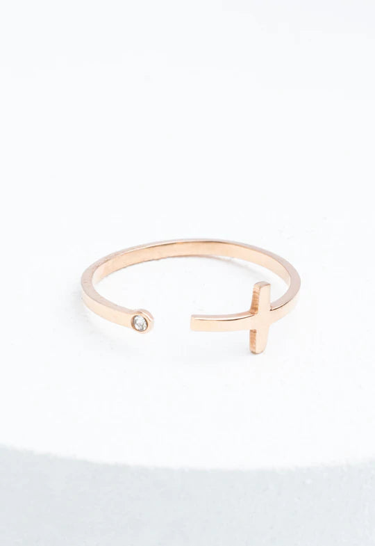 Magdalene Rose Cross Ring