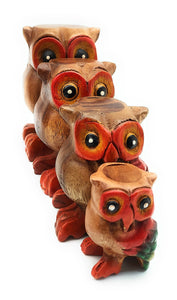 4 Inch Color Wooden Hooting Owl