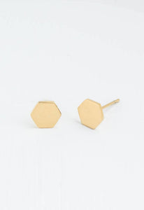 Honeycomb Gold Studs