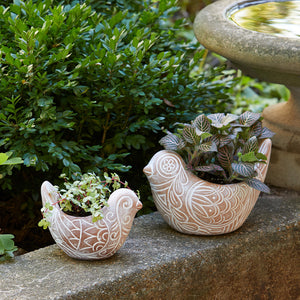 Terra Cotta Bird Planters