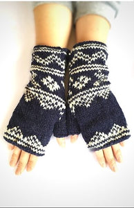 Nordic Wool Fingerless Gloves