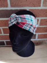 Load image into Gallery viewer, Teal Plaid Headband
