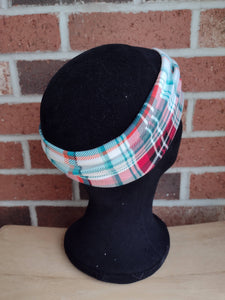 Teal Plaid Headband