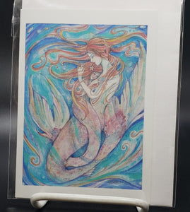 Liza Paizis 'Mermaid Mother & Child' Card