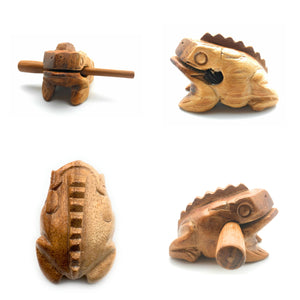 1.5 inch Natural  Wooden Croaking Frog Drum