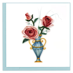 Quilled Victorian Rose Bouquet Greeting Card