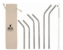 Load image into Gallery viewer, Stainless Steel COMBO Straw 6-Pack Plus Cleaner
