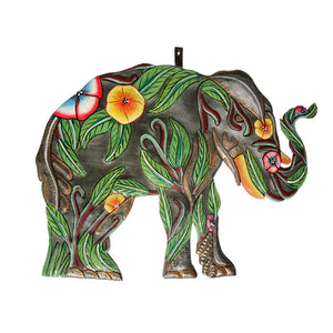 Hibiscus Elephant Haitian Metal Art