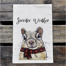 Load image into Gallery viewer, Animal Flour Tea Towel - Sweater Weather
