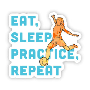 DNR Female "Eat, Sleep, Practice, Repeat" Soccer Sticker