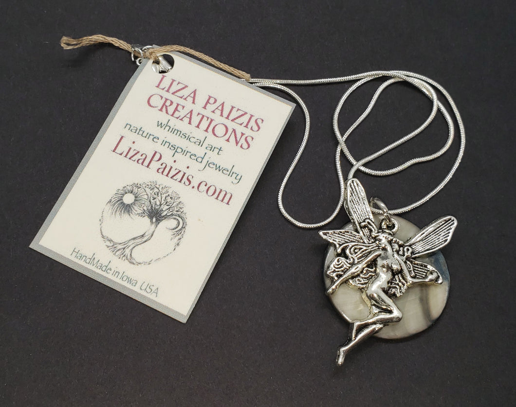 Liza Paizis Fairy MOP Pendant Necklace