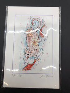 Liza Paizis 'Koi Cat' Print