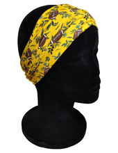 Load image into Gallery viewer, Yellow w/ footballs Headband
