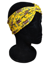 Load image into Gallery viewer, Yellow w/ footballs Headband
