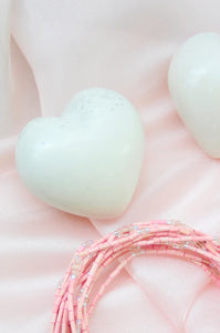 Natural White Soapstone Heart