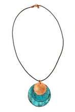 Load image into Gallery viewer, F.R.E.E. Woman Copper Viridian Disc Necklace
